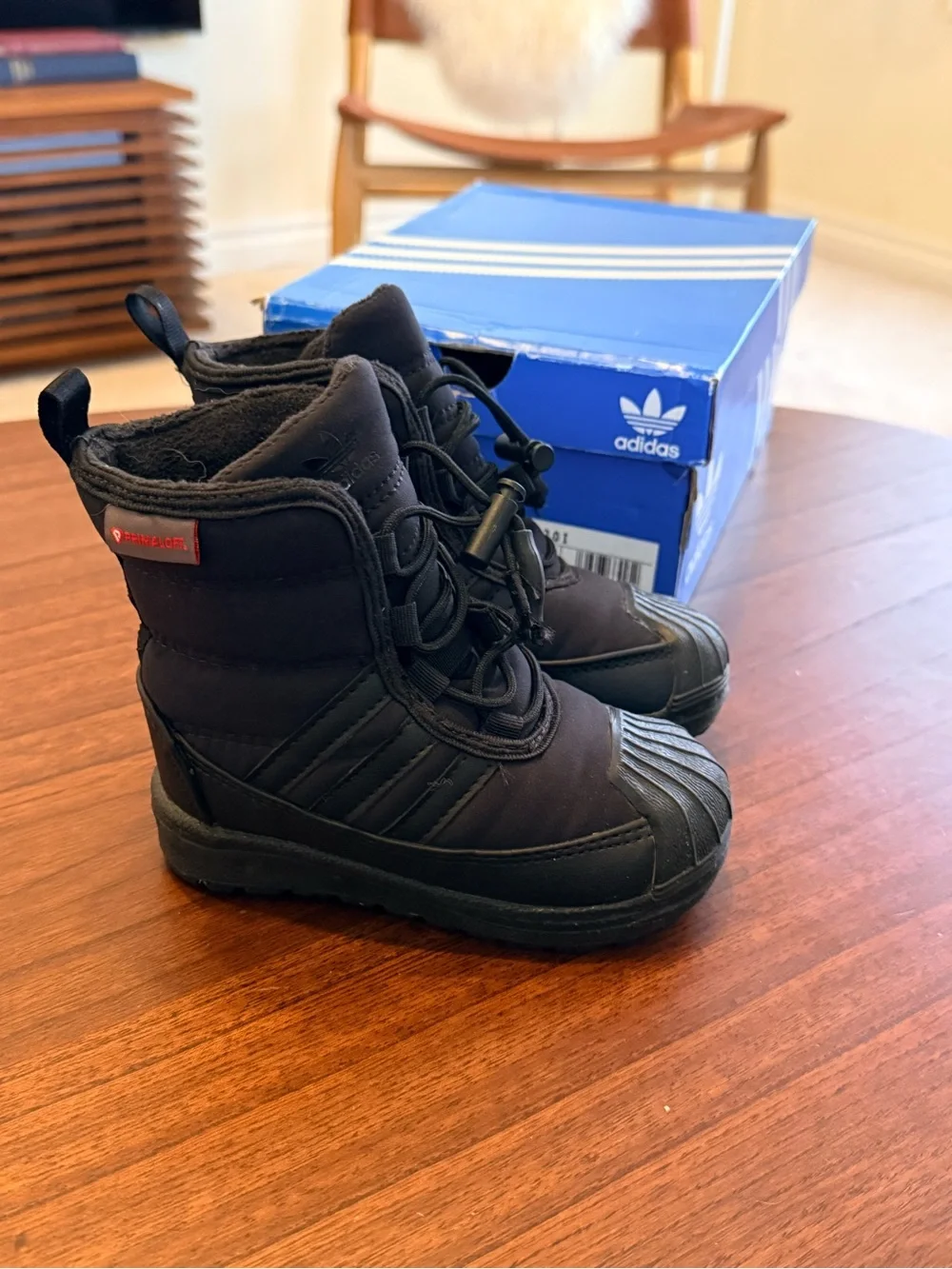 adidas Kids Black Insulated Rain & Snow Boots toddler size 6